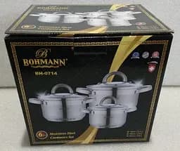 Універсальний набір каструль з кришками Bohmann BH-0714 з нержавіючої сталі 6 предметов - мініатюра 6