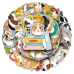 Стикерпак Морські свинки Набір наклейок GeekLand 50 штук