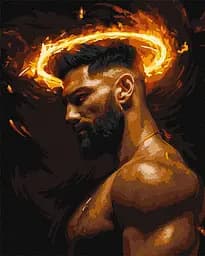 Набір для розпису по номерах Профіль мужності, Ideyka, 40x50 см, КНО8613