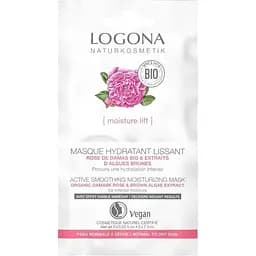 Біо-Маска для обличчя Logona троянда активне розгладження та зволоження для сухої шкіри 15 мл
