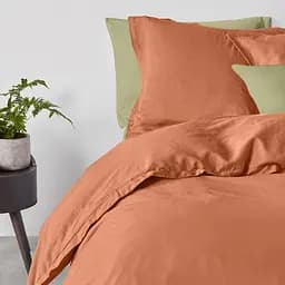 Комплект постільної білизни Cosas Amber CS4 Сімейний теракотовий (Ranfors_Terrakot_Olive_160x2) - мініатюра 2