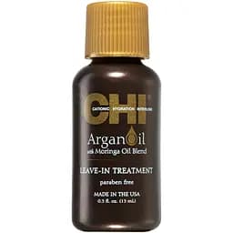 Відновлювальна олія для волосся CHI Argan Oil plus Moringa Oil Blend Leave-In Treatment, 15 мл