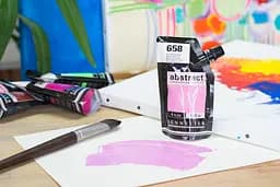Акрилова фарба Sennelier Abstract, 120 мл, Хінакридоновий рожевий (Quinacridone Pink) - мініатюра 3