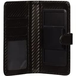 Чохол-книжка Toto Book Carbon Fiber Universal Cover 4.7-5.3" Navy Gray - мініатюра 3