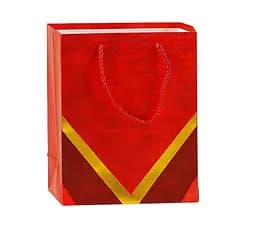 Пакет подарочный M 48899 18*10*23 см, ручка-шнурок (6900077488999) Красный