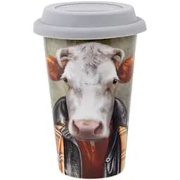 Чашка с силиконовой крышкой Elen Dekor Бык 400 мл (924-616)