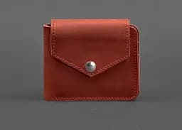 Женское кожаное портмоне 4.2 на коралловой кнопке Crazy Horse