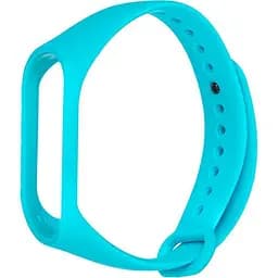 Силіконовий ремінець для фітнес браслета XiaomiXiaomi Band 3 4 Light Blue Світло Голубой