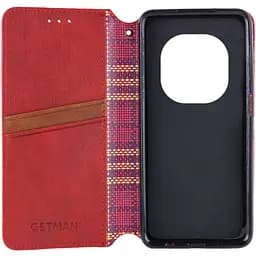 Шкіряний чохол-книжка GETMAN Cubic (PU) для Xiaomi Redmi Note 15 Pro+ 5G Червоний - мініатюра 4