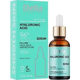 Сироватка зволожуюча для обличчя, шиї та зони декольте Delia Cosmetics Serum з гіалуроновою кислотою 30 мл