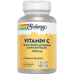 Вітаміни Solaray Vitamin C with Rose Hips Acerola Bioflavonoids 1000 мг 100 капсул