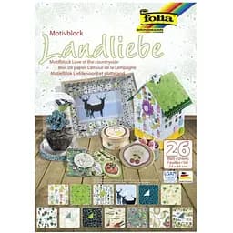 Набір дизайнерського паперу Люблю країну 26шт 24х34см Folia