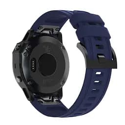Силіконовий ремінець на смарт годинник Garmin 42,43 mm, Silicone, dark blue, зі зручною застібкою, на фітнес браслет, ArmorStandart (ARM60810) - мініатюра 2