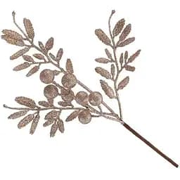 Ветка для декора 35 см Искусственные материалы для декора и флористики с ягодами Шампань