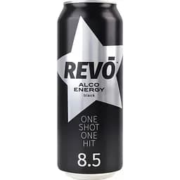 Уцінка. Напій енергетичний Revo Black слабоалкогольний 8.5% 0.5 л з/б (956992) 