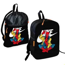 Школьный рюкзак детский Человек-паук + Сумка для обуви спортивной формы рюкзак-мешок мальчику (01897)