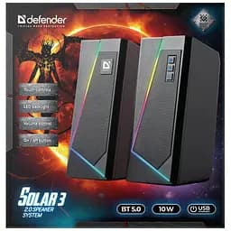Акустична система Defender Solar 3 Bluetooth Light USB Black (65103) - мініатюра 4