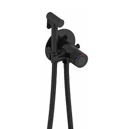 Набір гігієнічного душу прихованого монтажу Gappo G7288-6 з гачком, чорний, Чорний матовий