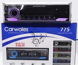 Автомагнітола 1Din Carwales JSD-775 Bluetooth автомобільна магнітола з підсвічуванням RGB Чорний - мініатюра 2