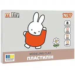 Пластилін Yes Miffy 8 кольорів 160 г (540717)
