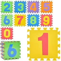 Килимок Мозаїка EVA, цифри, 10 деталей, 30x30 см, пазл, M0375-2