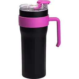 Термокружка Big Mac 1,2 л с трубочкой и двойным открыванием, черный Yiwu HP-14-24B