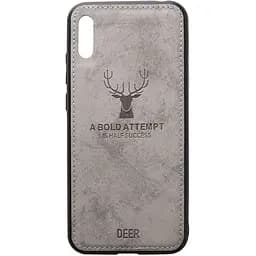 Чохол-накладка Toto Deer Shell With Leather Effect Case HuAwei Y6 2019 Grey