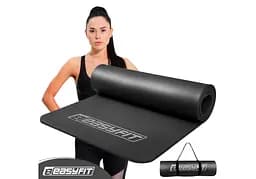 Коврик для фитнеса и йоги EasyFit NBR 10 мм Черный (EF-1919-BK)