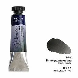Фарба акварельна Виноградна чорна (747) туба 10 мл Rosa Gallery [CD]