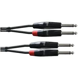 Коммутационный кабель Cordial 2xJack 6.3 - 2xJack 6.3 0.9 м CIU 0.9 PP Rean Silver