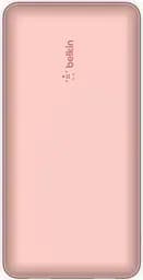Акумулятор портативний літій-іонний Power Bank 20000мА·год 15Вт 2хUSB-A/USB-C рожевий Belkin teh0019293