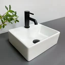 Умивальник VBI Komo white накладний підвісний VBI-015600, Білий - мініатюра 4