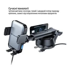 Універсальний автотримач ColorWay AutoSense Car Wireless Charger 2 (Dashboard+Air Vent) 15W (CW-CHAW040Q-BK) - мініатюра 9