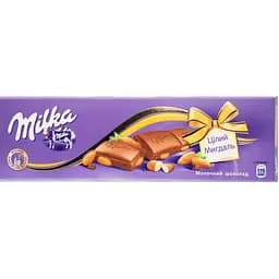 Шоколад Milka молочний з цілим мигдалем 185 г (652891)