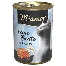 Вологий корм для котів Miamor Feine Beute з лососем 400 г беззерновий, 65% м'яса, натуральний, збалансований