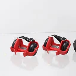 Ролики на пятку No name RS-0029 свет, PU колеса 76 мм, 6 колес Красный (2000989573890)