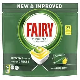 Капсули для посудомийних машин Fairy Original Все-в-1 27 шт
 - мініатюра 2