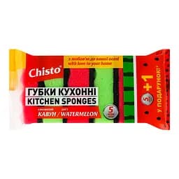 Губки кухонные Chisto Арбуз, 5+1 шт.