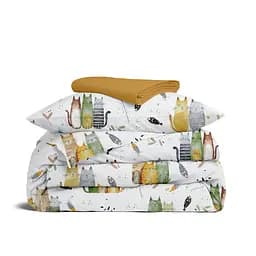 Дитяча постільна білизна Cosas FOREST CATS CS1 110х140см (ForestCats_16Mustard_140)