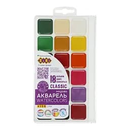 Фарби акварельні Classic, 18 кольорів, ZB.6586