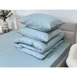 Наволочка Ecotton Aqua Grey сатин 70х70 см 2 шт. сіро-блакитна (24748) - мініатюра 2