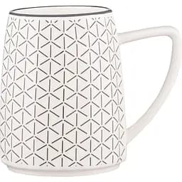 Чашка Ardesto Lamberto фарфоровая бело-серая 360 мл (AR3052)