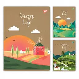 Набір зошитів для записів А4 Yes Green life 48 аркушів в клітку 3 шт. (681999)