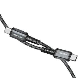 Кабель Acefast C1-03 Type-C to Type-C 3A 1.2 м nylon aluminum connectors чорний - мініатюра 3