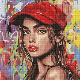 Алмазная мозаика Современная Красная шапочка Ideyka AMO8311, 40х40 см