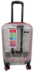 Прозора маленька пластикова валіза + комплект органайзерів 42L My Luggage 55х34х25 см sum0026758
