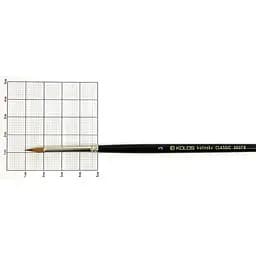 Пензель колонок круглий Classic 3007R №3 коротка ручка Kolos