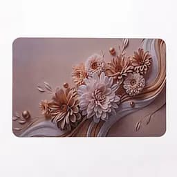 Антиковзний 3D килимок для ванної кімнати з м'якого діатоміту 38×58(см) вологопоглинаючий килимок для будинку ванни Yiwu HP-42-65