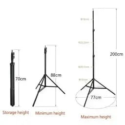 Штатив для кільцевої лампи 210 см tripod тринога стійка - мініатюра 4