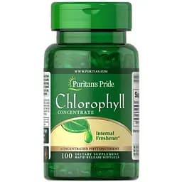 Натуральна добавка Puritan's Pride Chlorophyll Concentrate 50 mg, 100 капсул